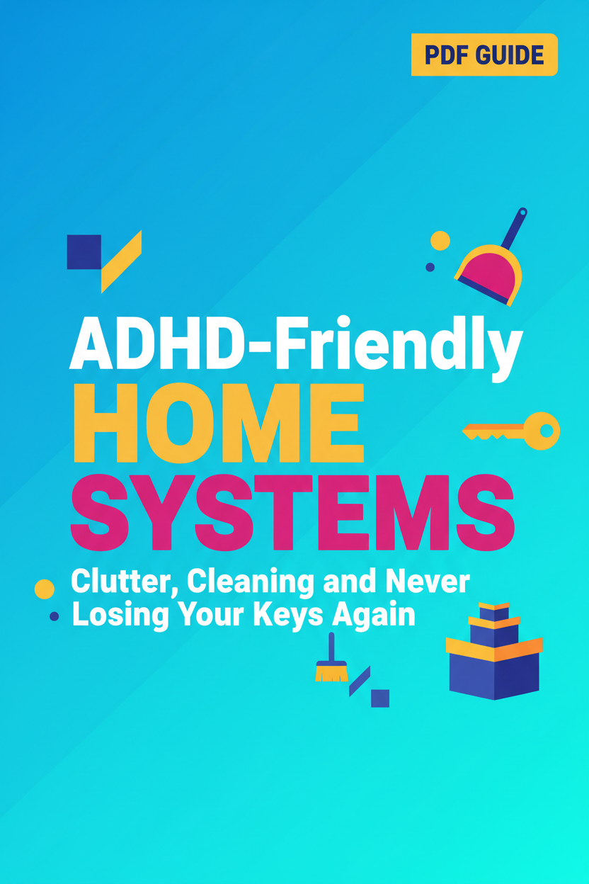 ADHD-Friendly Home Systems - PDF Guide Cover