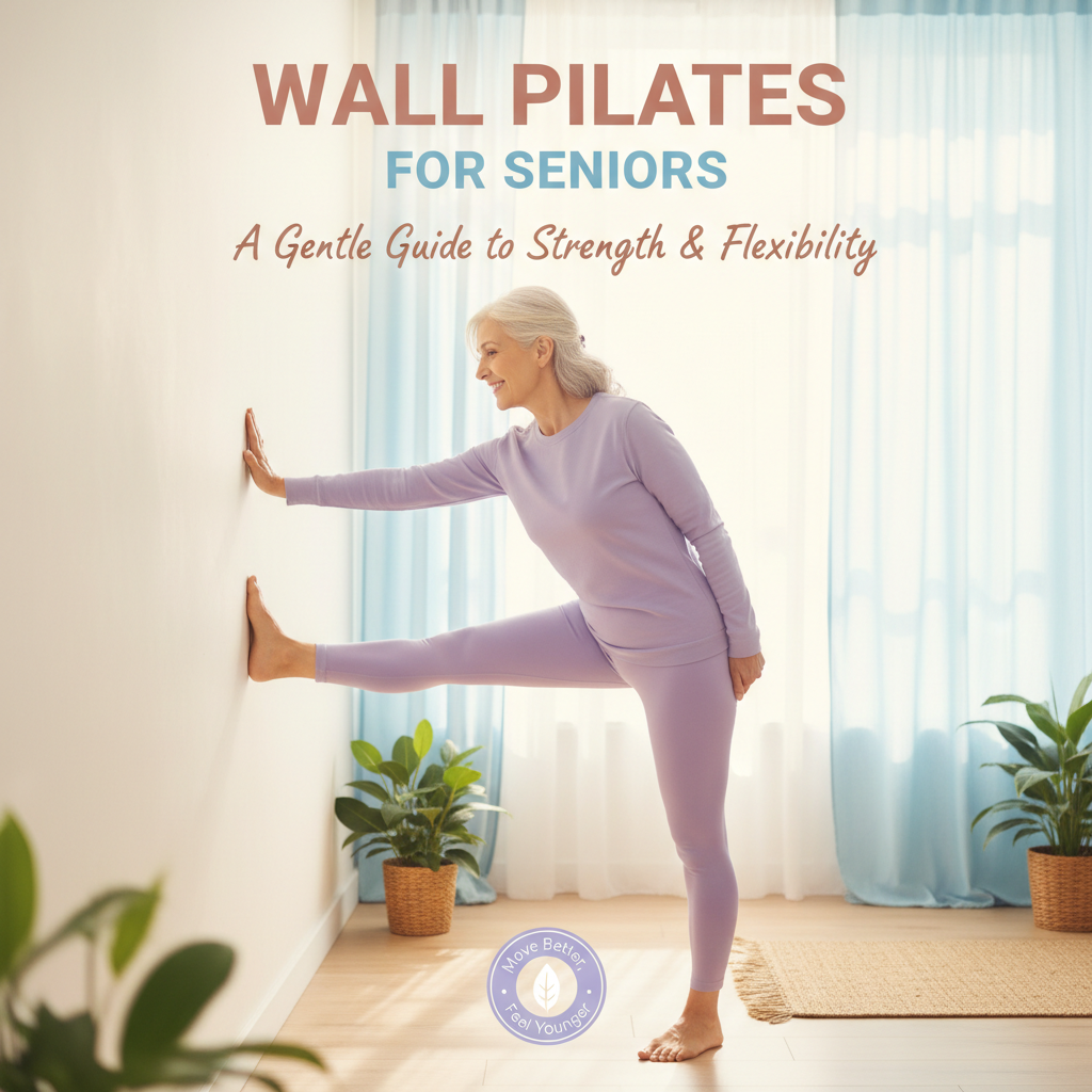 Wall Pilates for Seniors gentle home exercise guide PDF cover