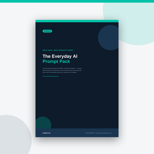 The Everyday AI Prompt Pack printable PDF guide, cover