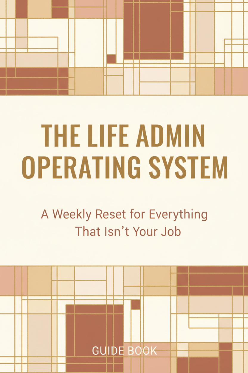 The Life Admin Operating System: A Weekly Reset for Everything That Isn't Your Job