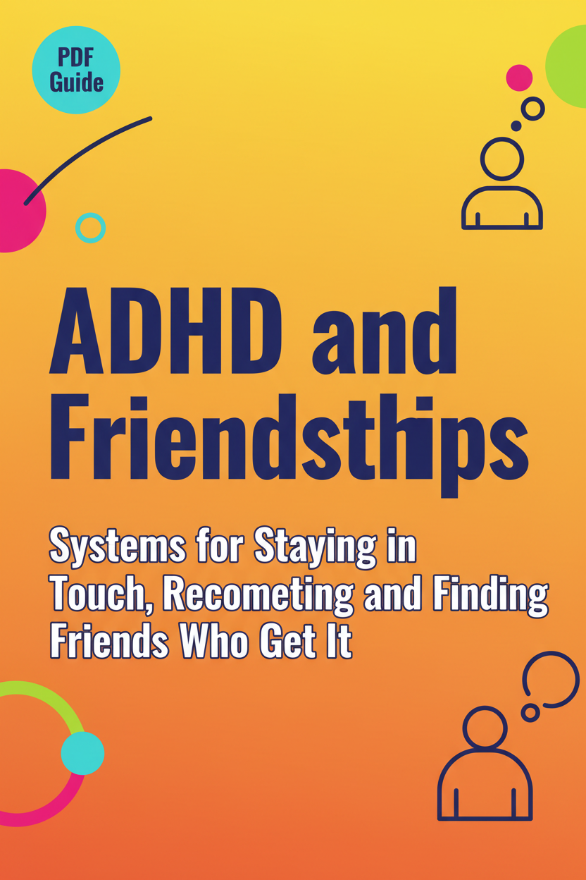 ADHD and Friendships - PDF Guide Cover