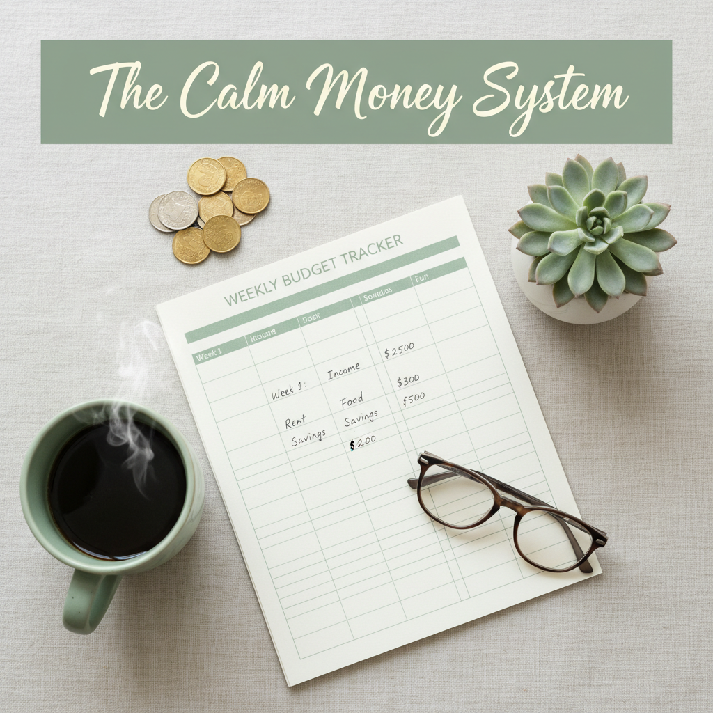 The Calm Money System — ADHD budget planner printable PDF guide