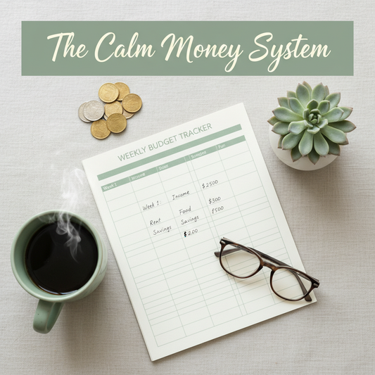 The Calm Money System — ADHD budget planner printable PDF guide