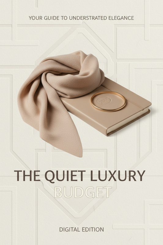 Quiet Luxury Budget PDF guide cover with minimalist elegant styling